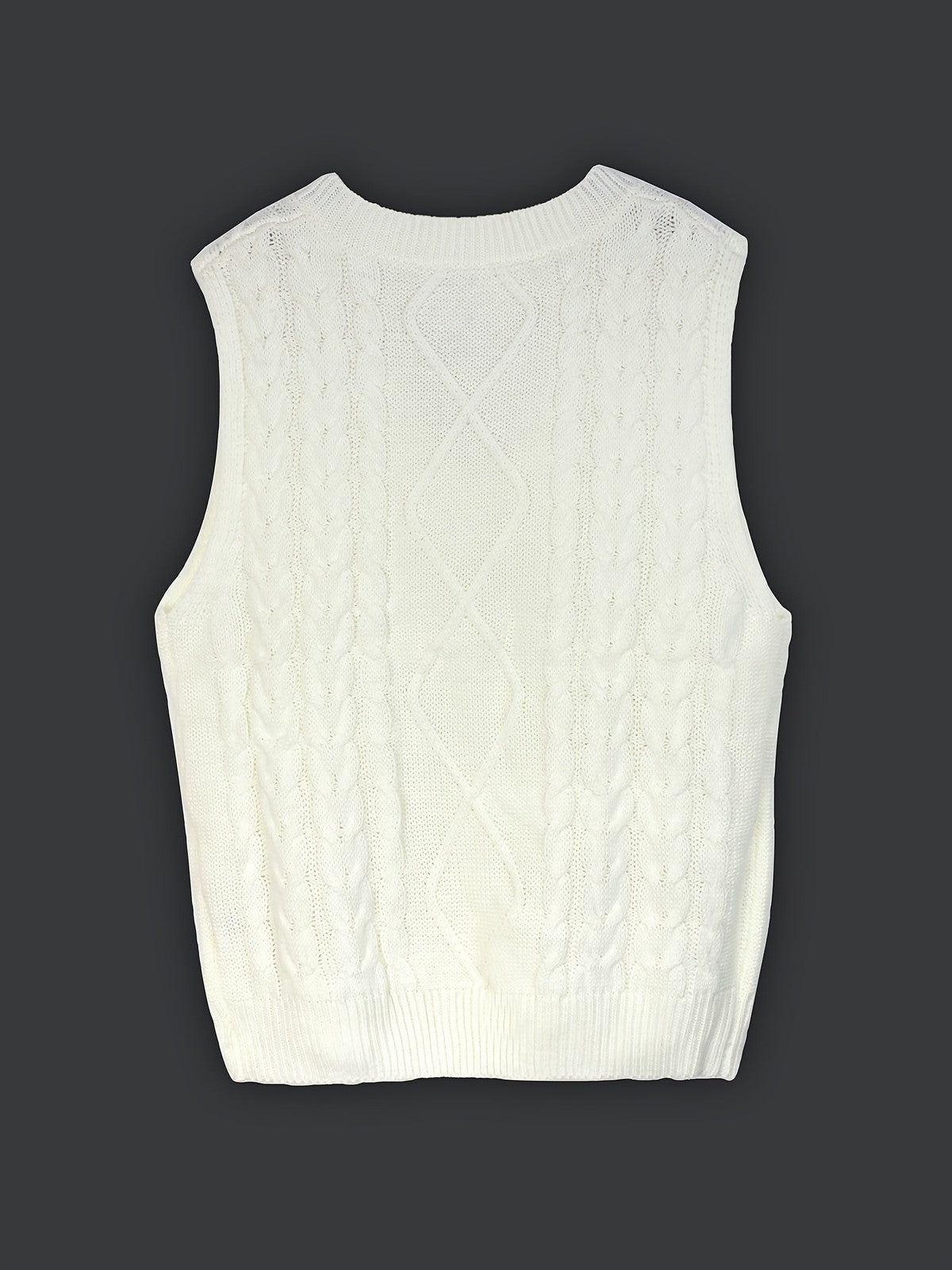 Cora | Women's Cozy Cable-Knit V-Neck Sweater Vest