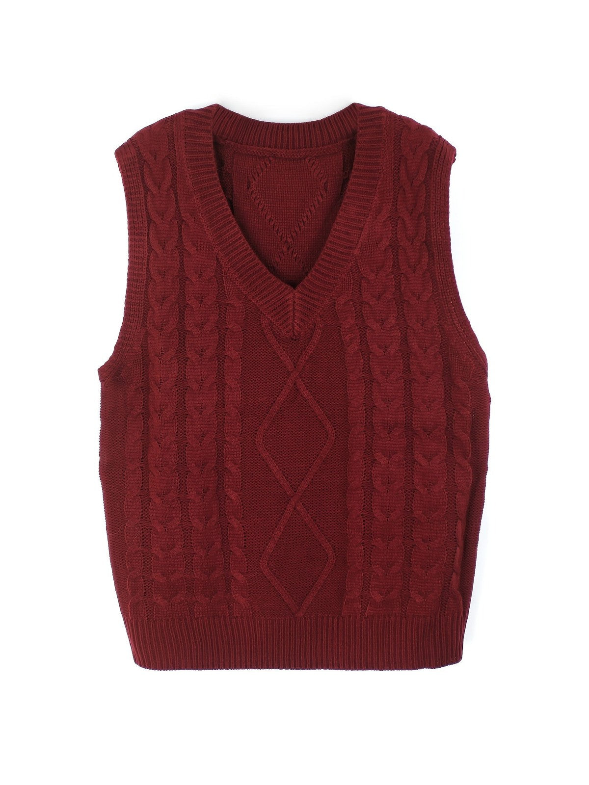Cora | Women's Cozy Cable-Knit V-Neck Sweater Vest