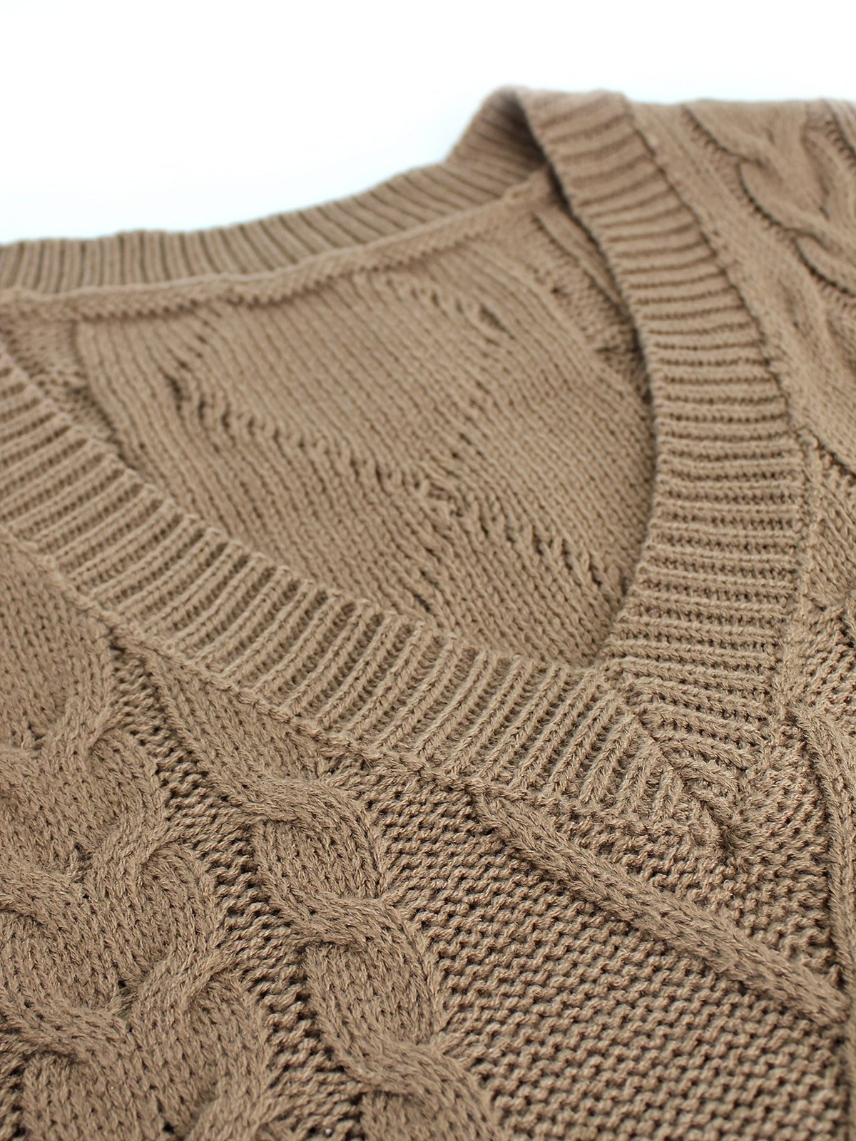 Cora | Women's Cozy Cable-Knit V-Neck Sweater Vest