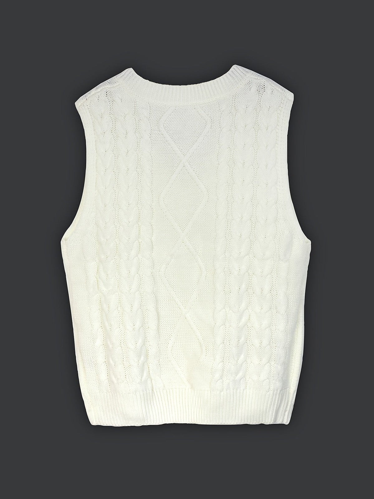 Cora | Women's Cozy Cable-Knit V-Neck Sweater Vest