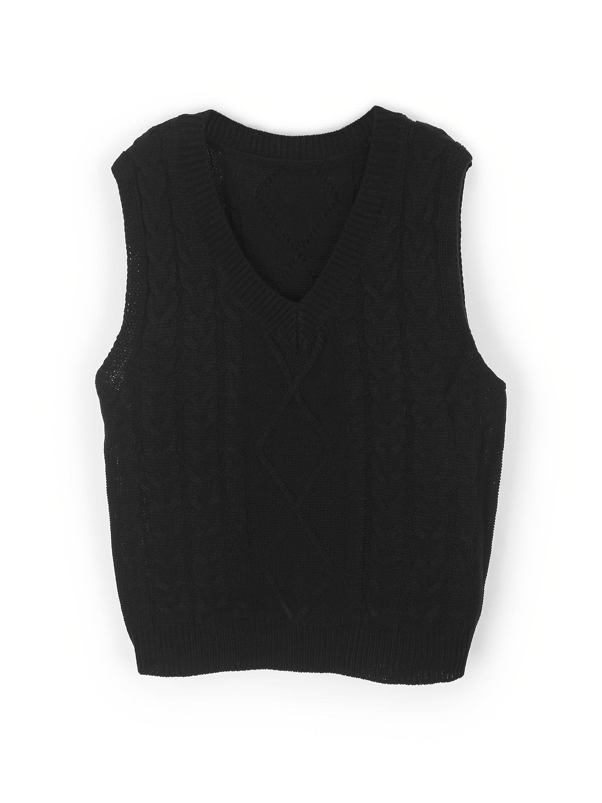 Cora | Women's Cozy Cable-Knit V-Neck Sweater Vest