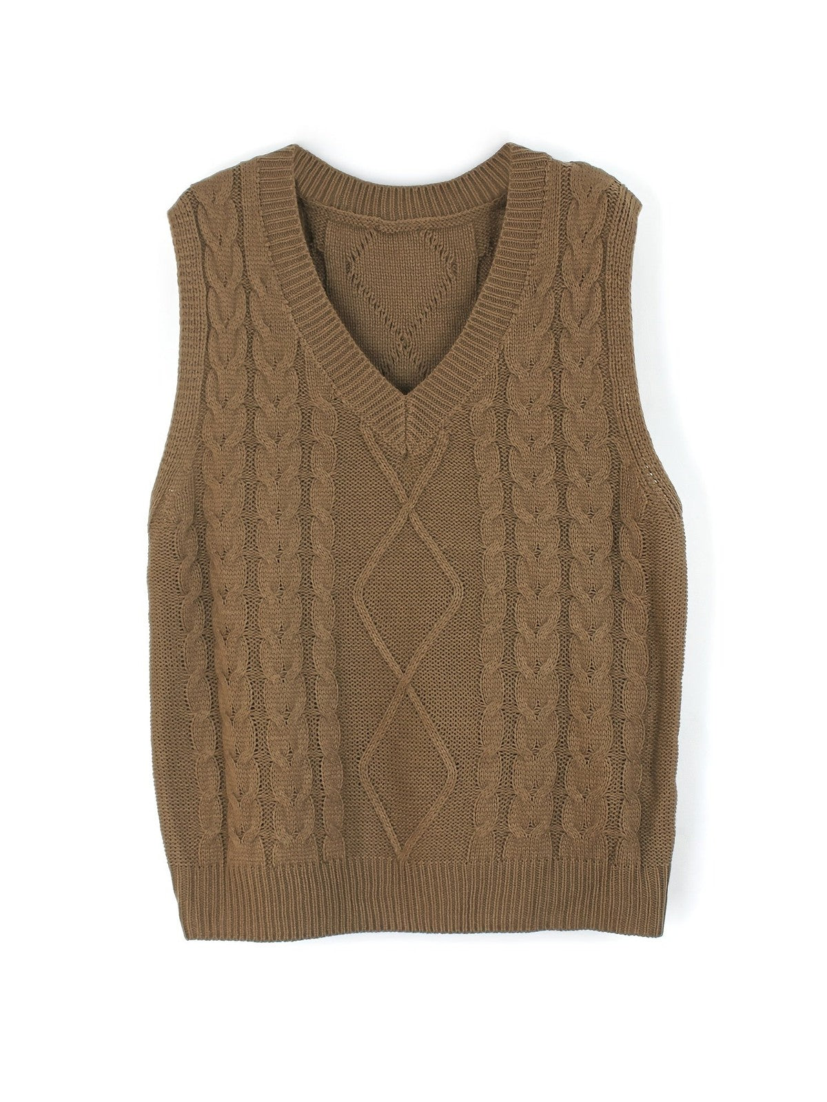 Cora | Women's Cozy Cable-Knit V-Neck Sweater Vest