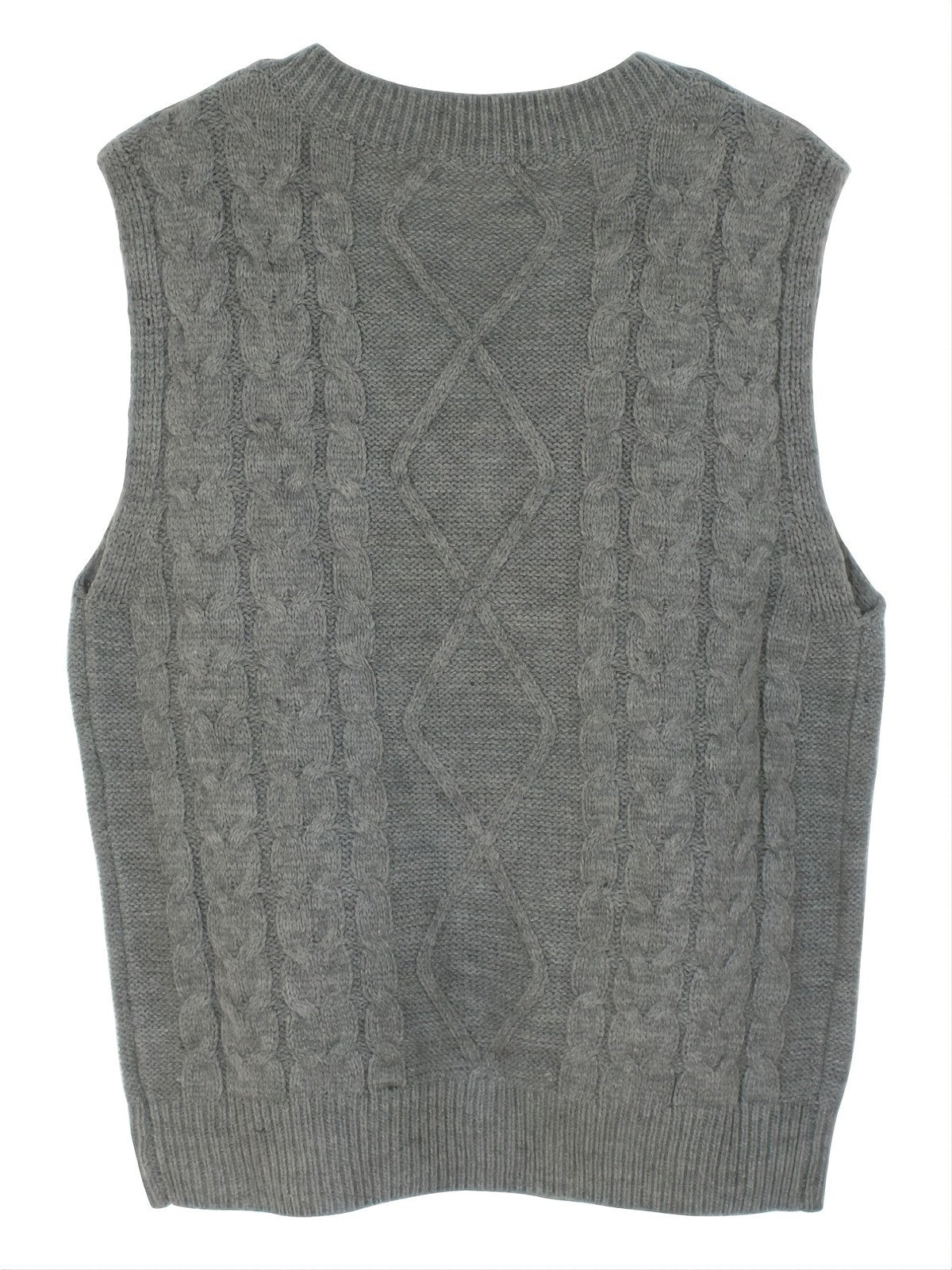 Cora | Women's Cozy Cable-Knit V-Neck Sweater Vest