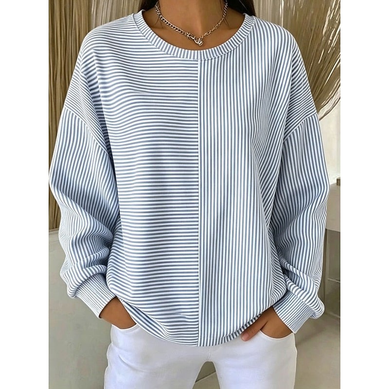 Corinna | Women's Relaxed Striped Sweatshirt