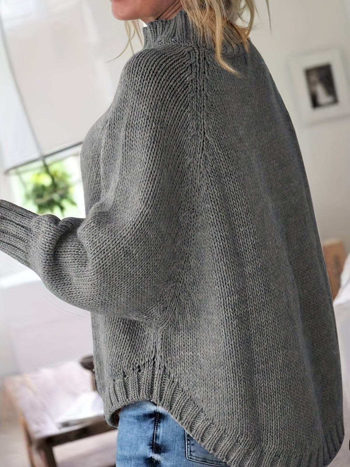 Corinne | Women's Cozy High-Neck Cable-Knit Sweater