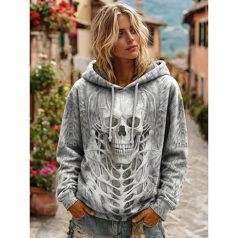 Yvaine | Women's Skull Statement Halloween Hoodie