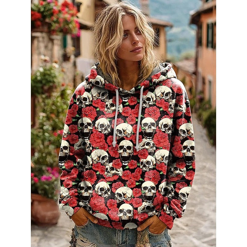 Yvaine | Women's Skull Statement Halloween Hoodie
