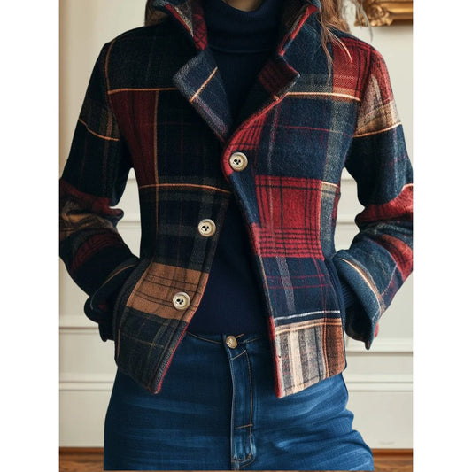 Delfina | Structured Plaid Jacket photo