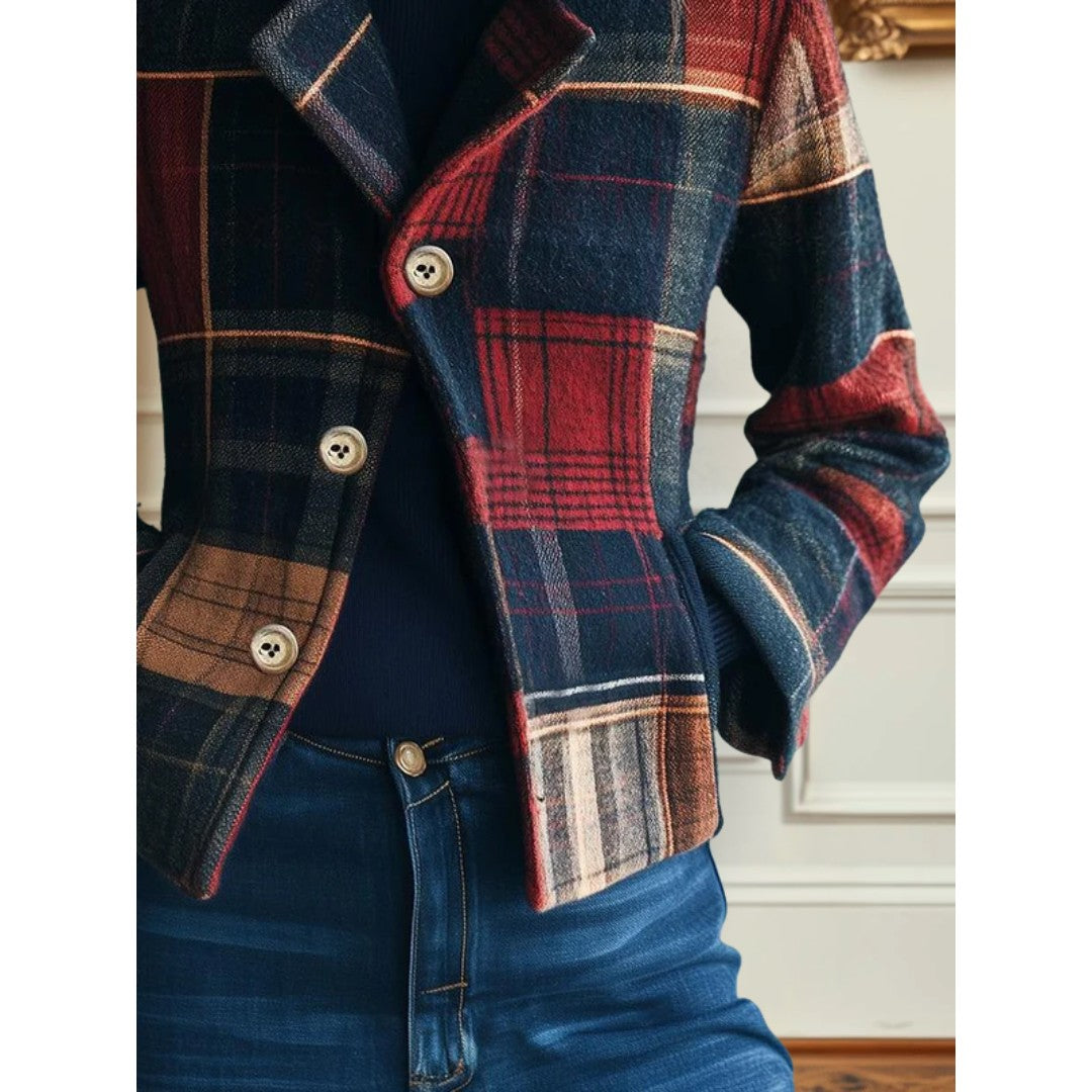 Delfina | Structured Plaid Jacket photo