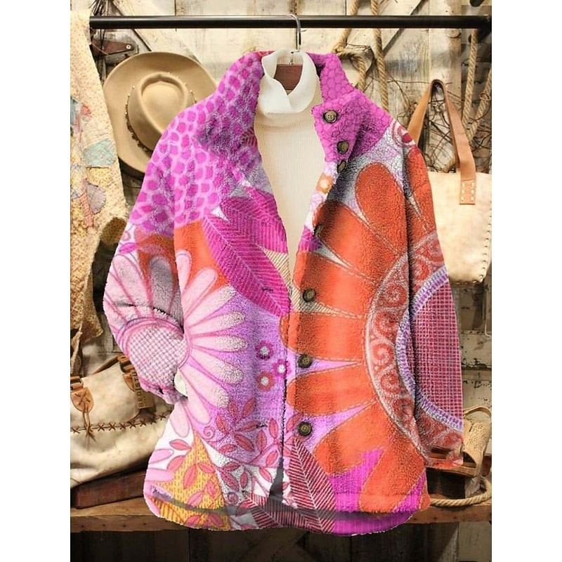Ferris | Women's Vintage Floral Jacket for Winter