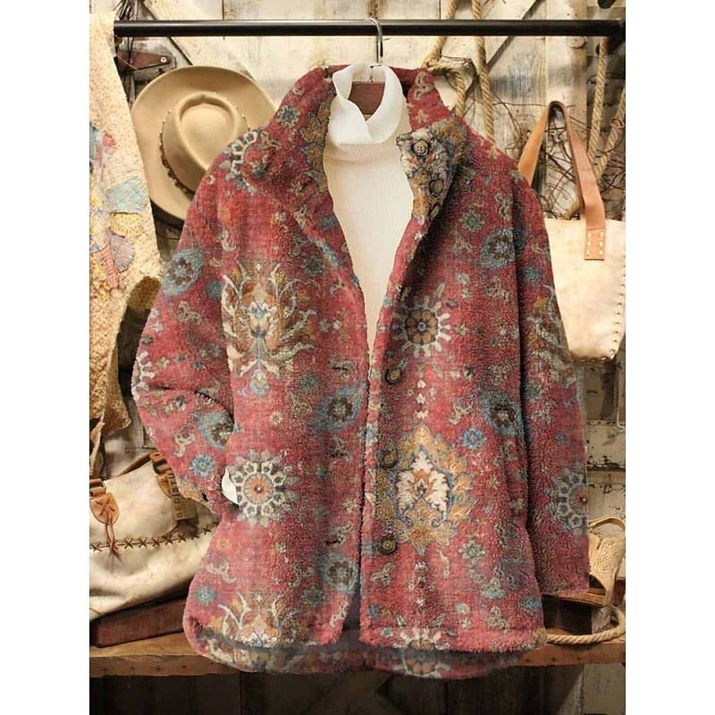 Ferris | Women's Vintage Floral Jacket for Winter