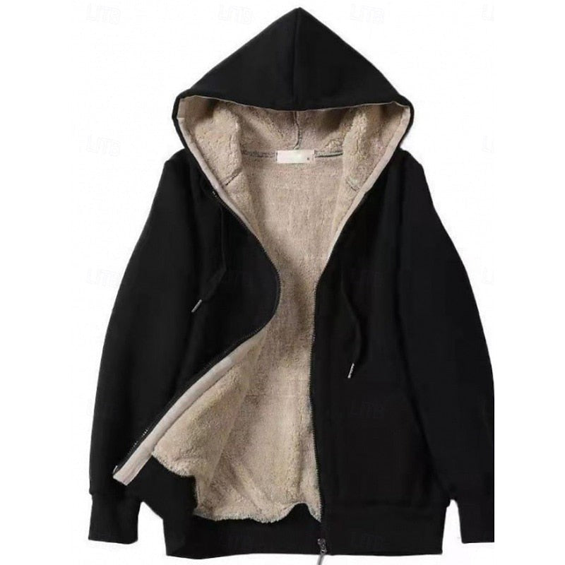 Rhoswen | Women's Cozy Hooded Zip Jacket
