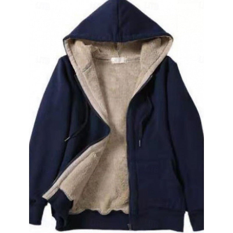 Rhoswen | Women's Cozy Hooded Zip Jacket