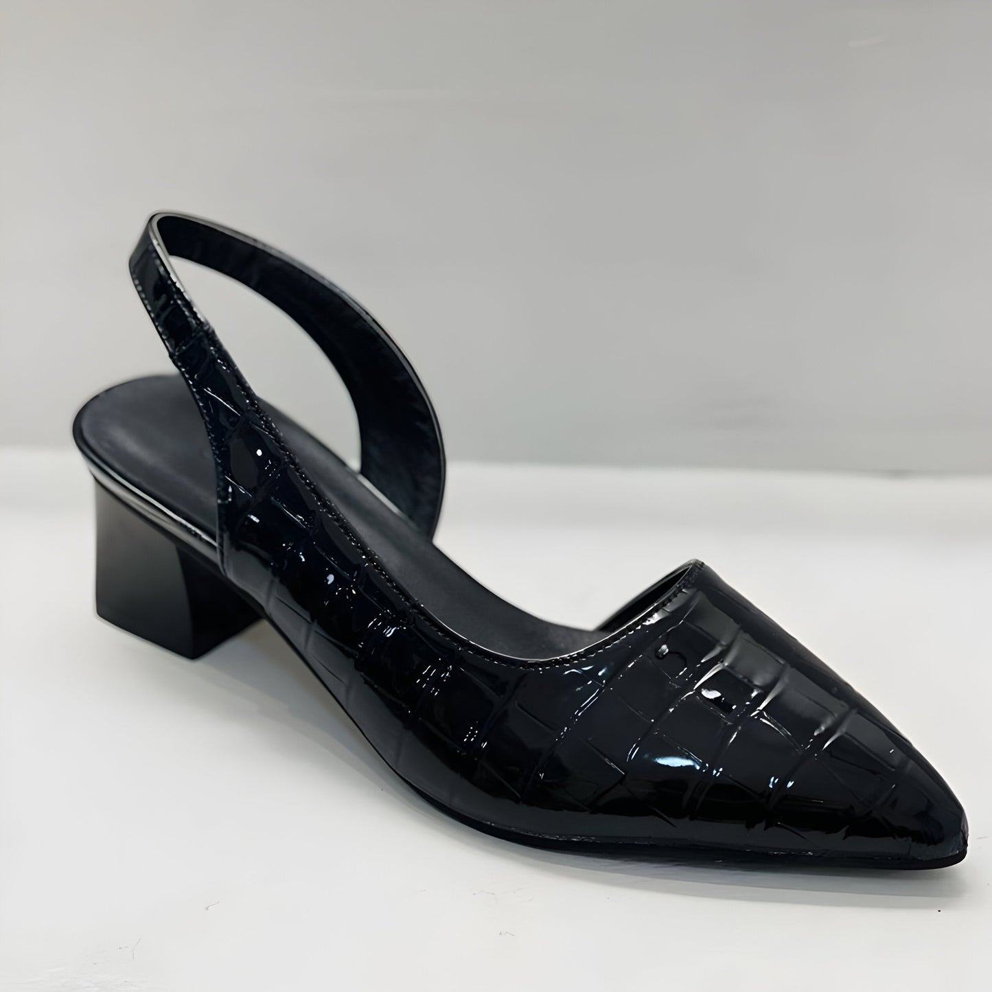 Fabienne | Slingback Heels with Pointed Toe and Block Heel