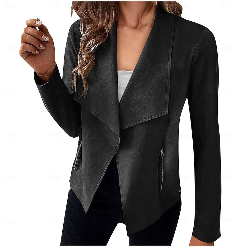 Isabeau | Women's Draped Open-Front Jacket