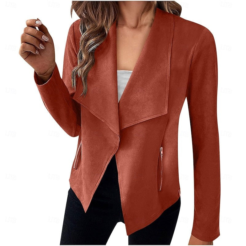 Isabeau | Women's Draped Open-Front Jacket