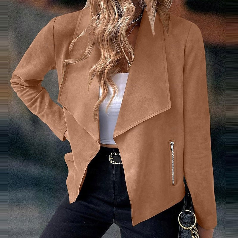 Isabeau | Women's Draped Open-Front Jacket