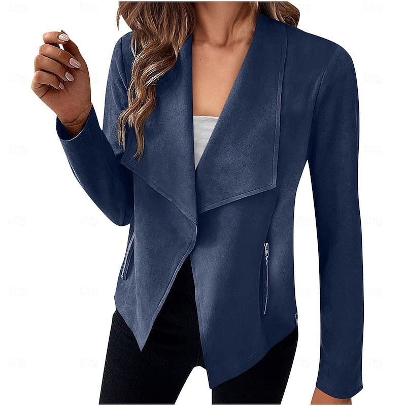Isabeau | Women's Draped Open-Front Jacket