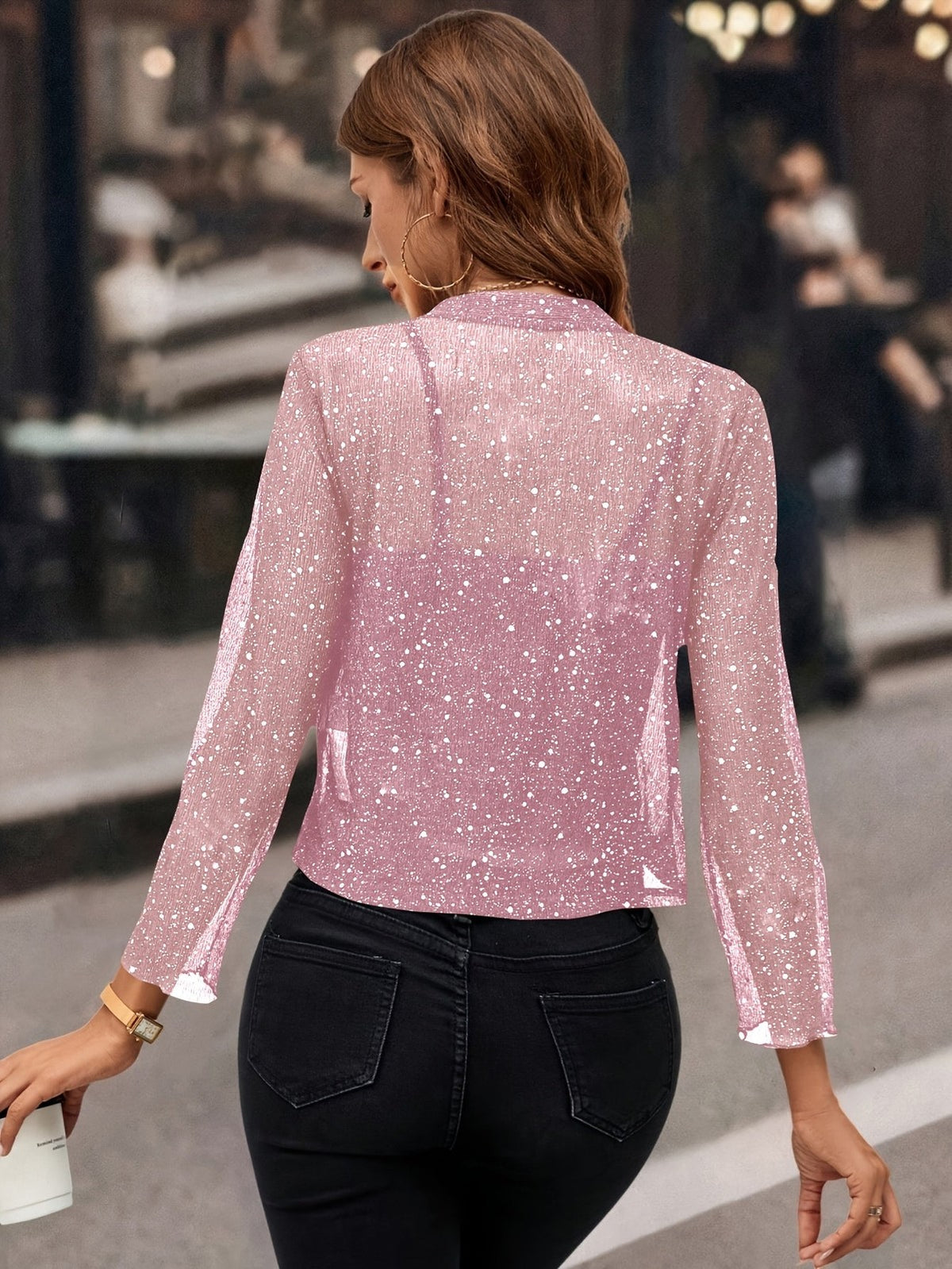 Elaine | Women's Shimmer Cropped Jacket for Winter