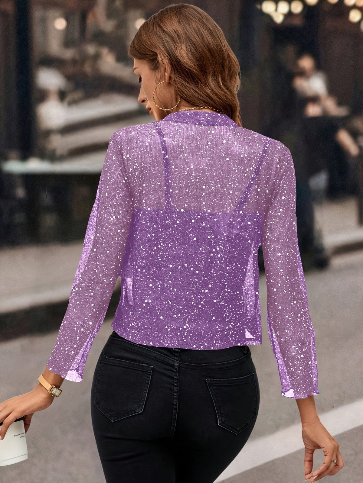 Elaine | Women's Shimmer Cropped Jacket for Winter