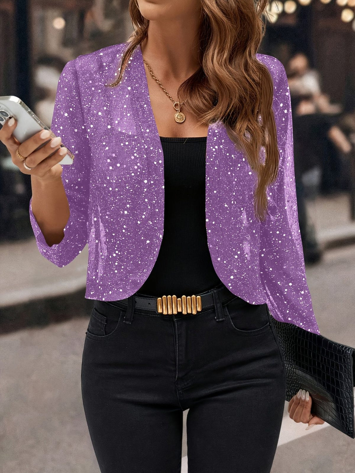 Elaine | Women's Shimmer Cropped Jacket for Winter