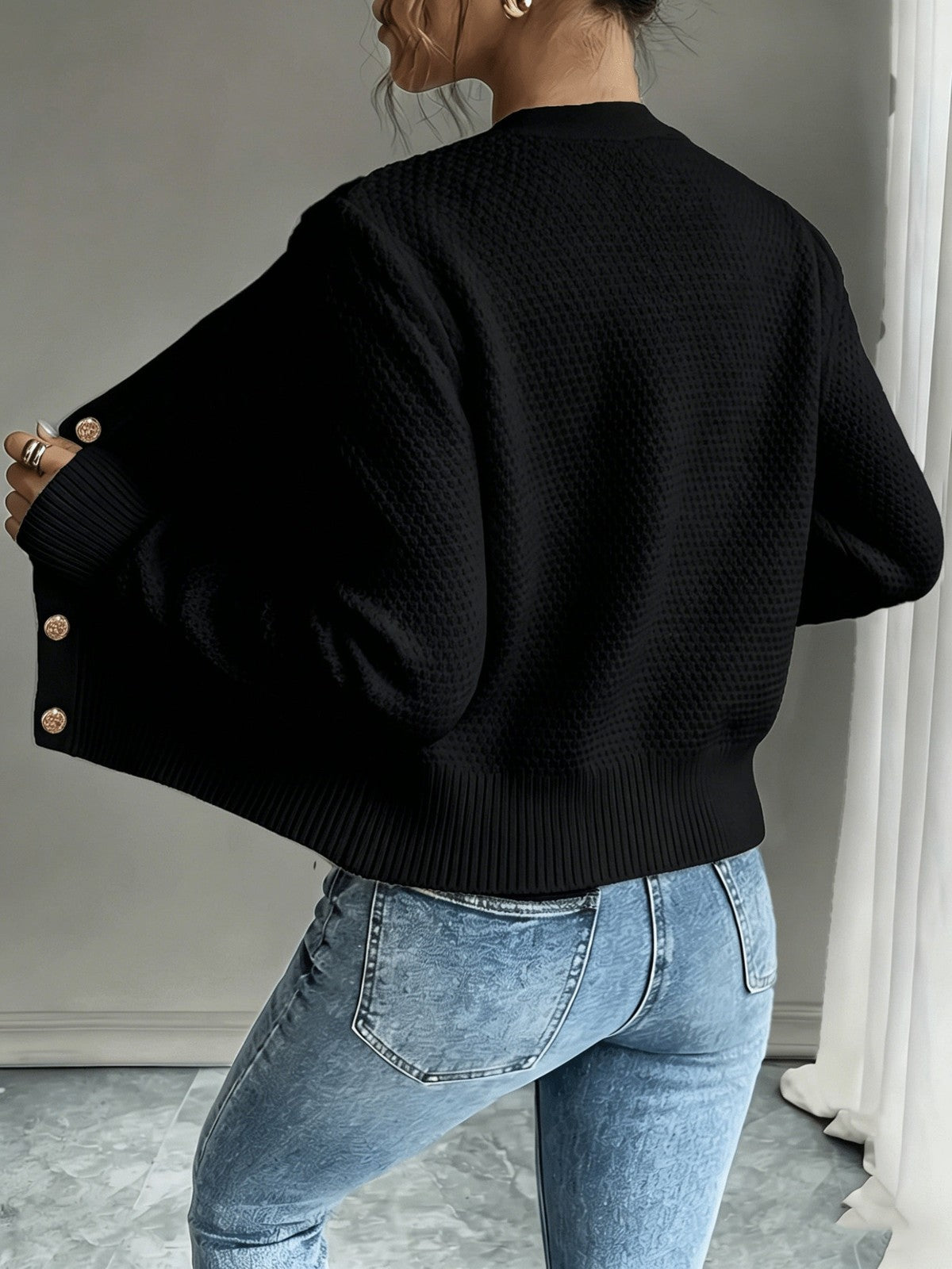 Eleanora | Women's Cable-Knit Button-Front Cardigan