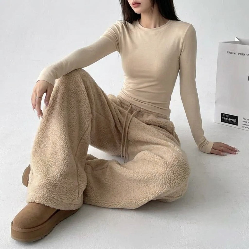 Emmeline | Soft Drawstring Fleece Pants photo