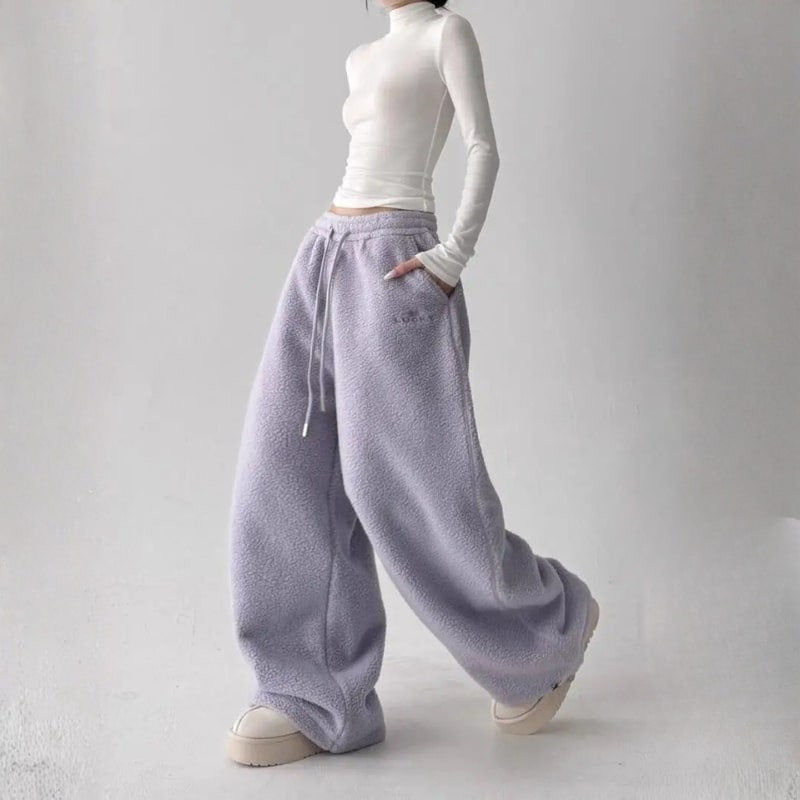 Emmeline | Soft Drawstring Fleece Pants photo