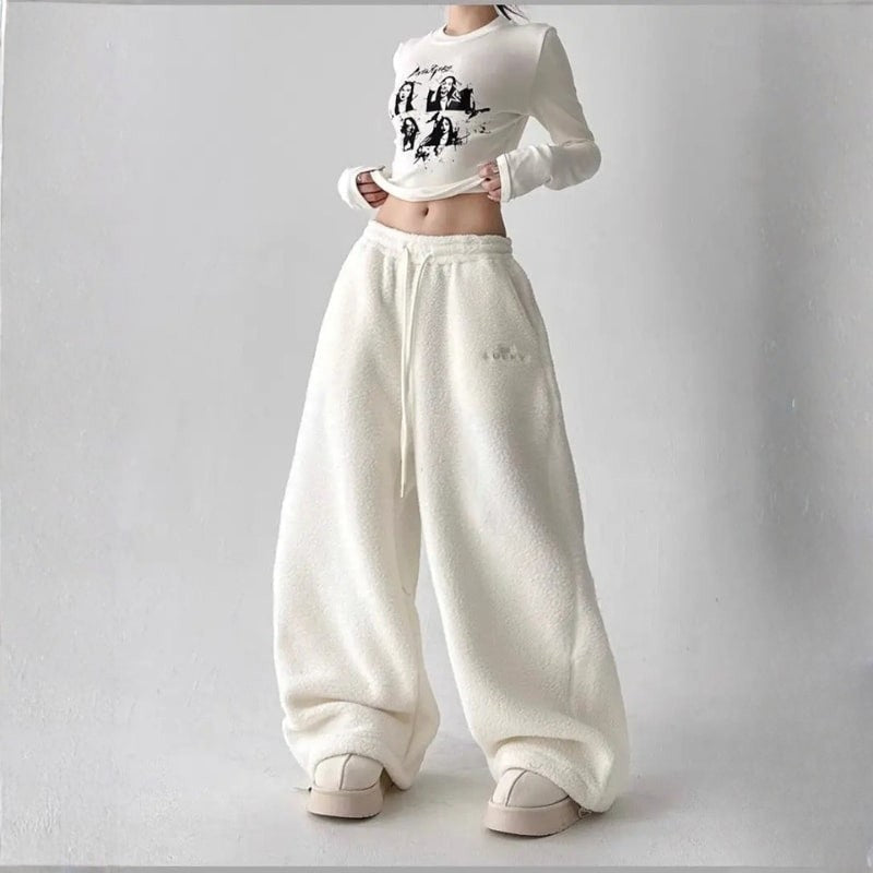Emmeline | Soft Drawstring Fleece Pants photo