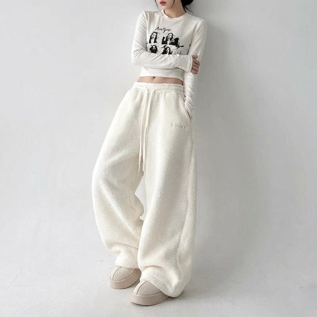 Emmeline | Soft Drawstring Fleece Pants photo