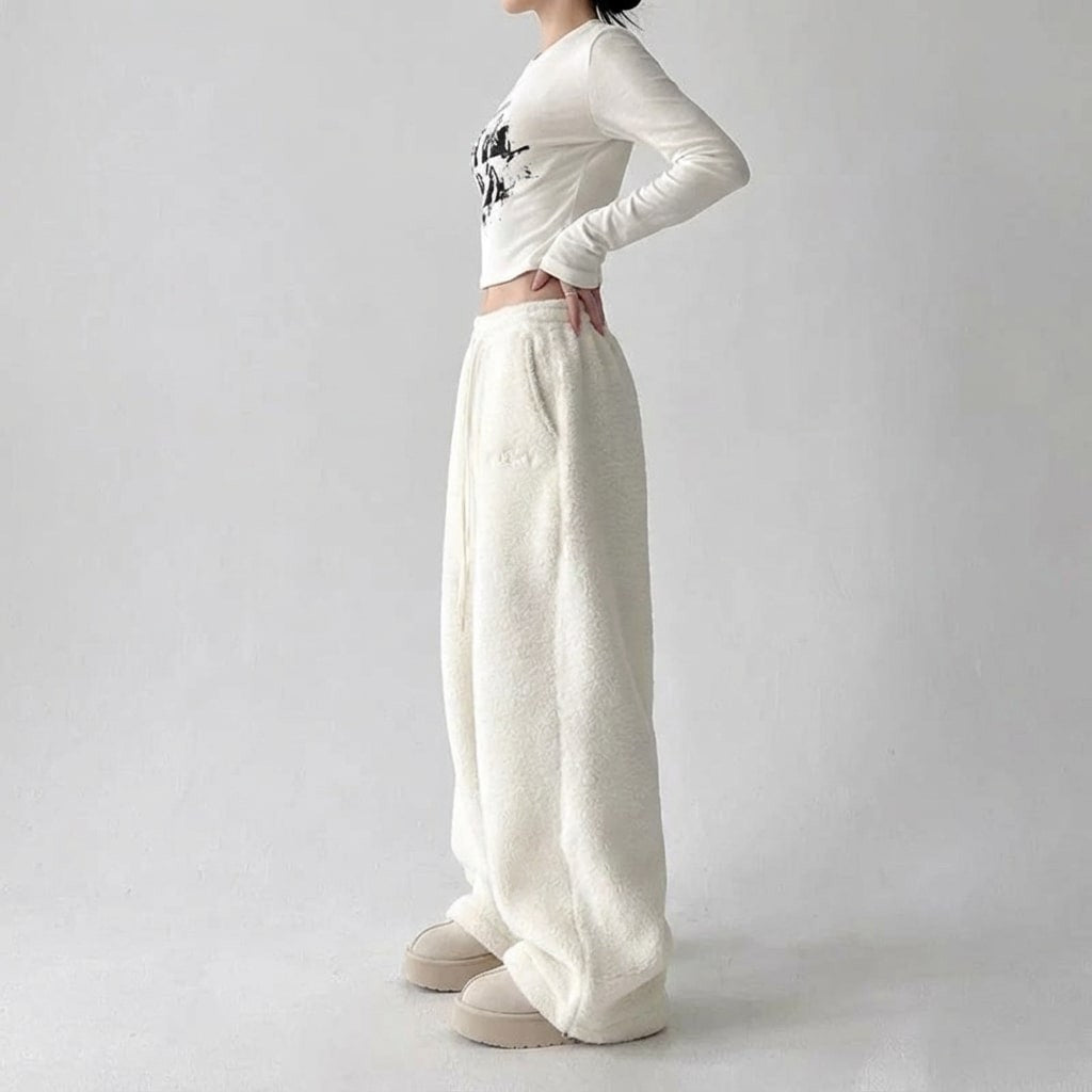 Emmeline | Soft Drawstring Fleece Pants photo