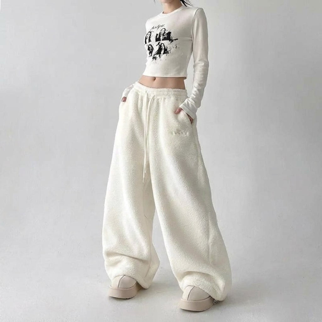 Emmeline | Soft Drawstring Fleece Pants photo