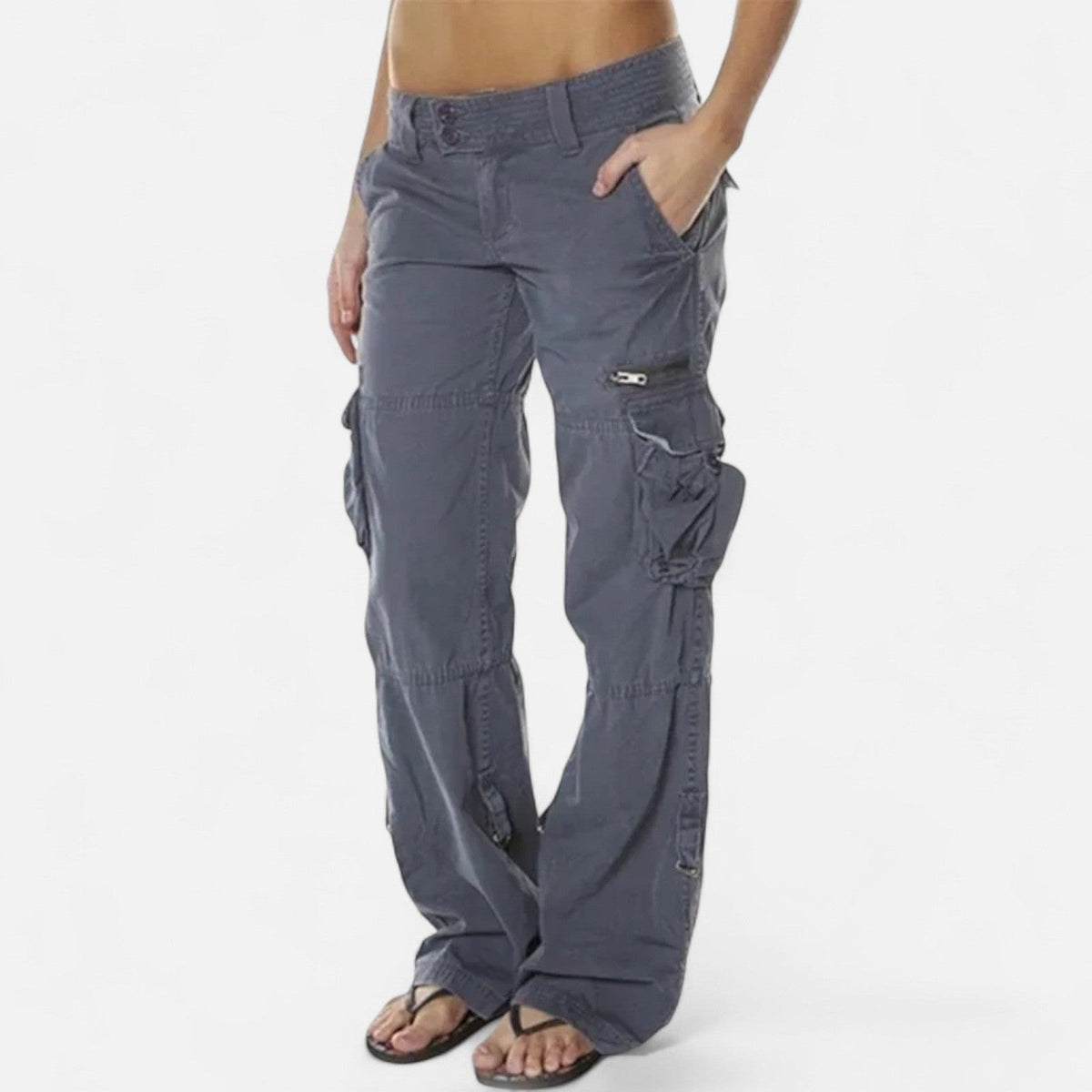 Everly | Sharp Straight Leg Cargo Pants for Women photo