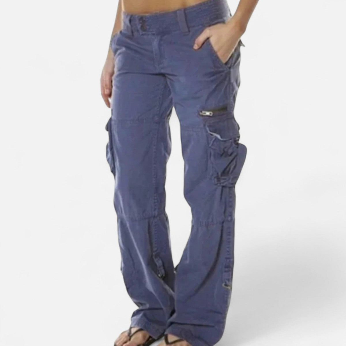 Everly | Sharp Straight Leg Cargo Pants for Women photo