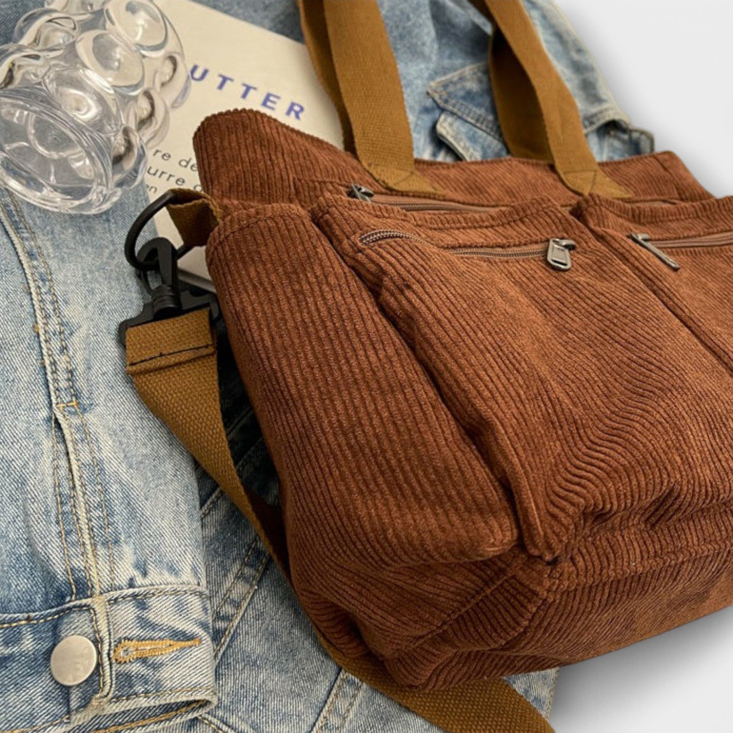 Anouk | Tote Bag with Multiple Pockets and Zipper Closure