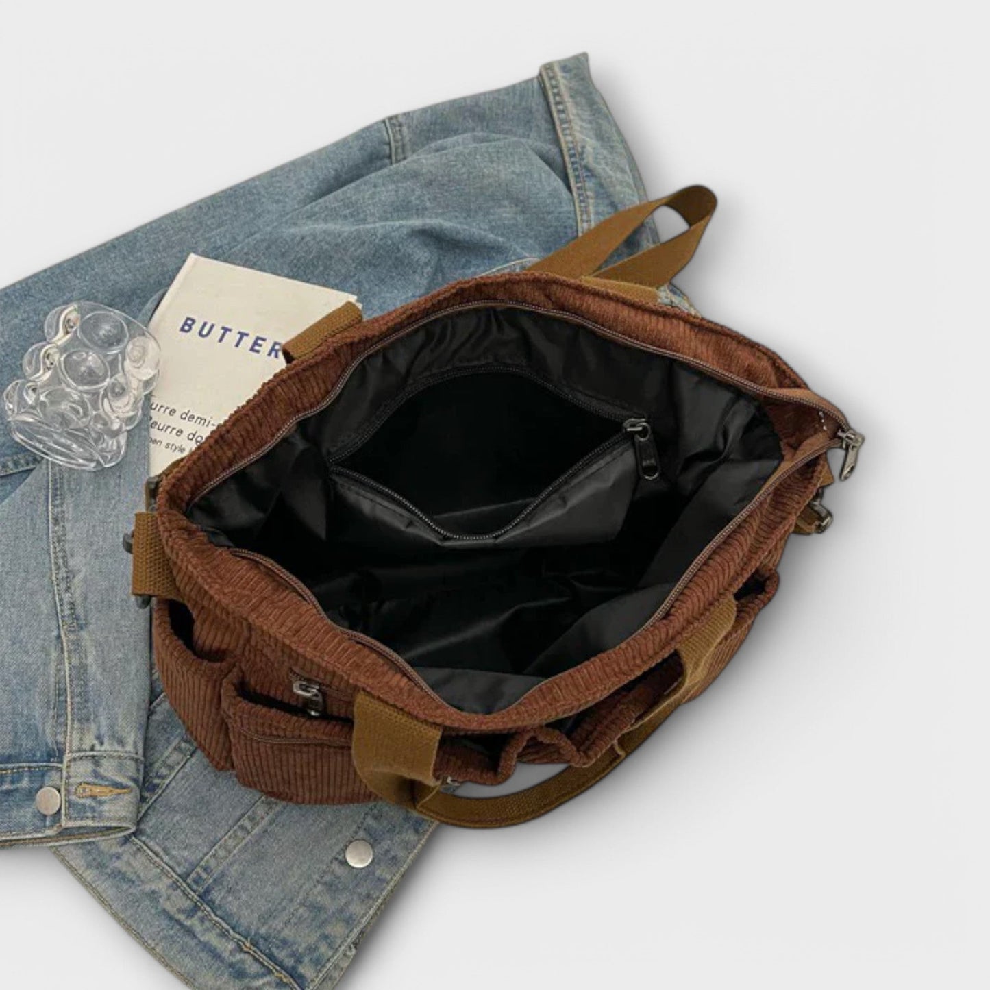 Anouk | Tote Bag with Multiple Pockets and Zipper Closure