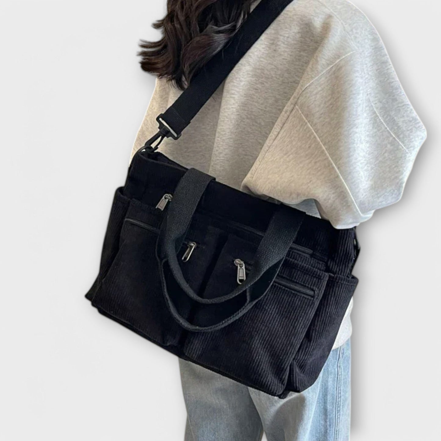Anouk | Tote Bag with Multiple Pockets and Zipper Closure