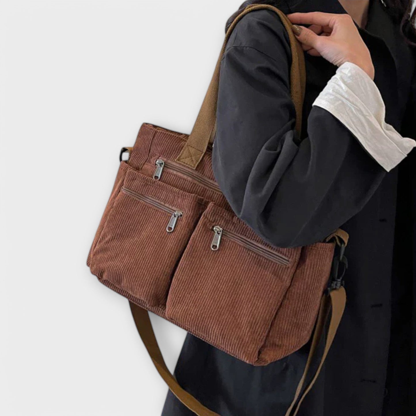 Anouk | Tote Bag with Multiple Pockets and Zipper Closure