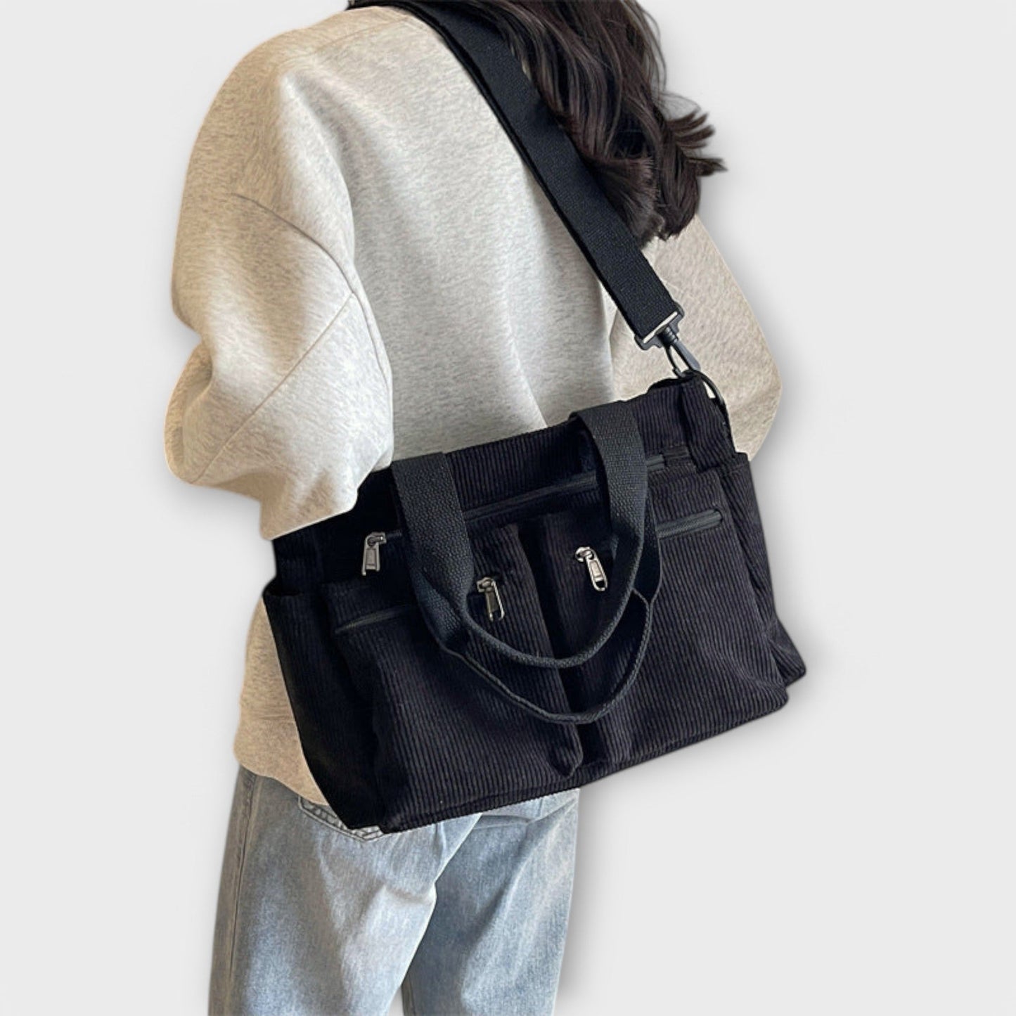 Anouk | Tote Bag with Multiple Pockets and Zipper Closure
