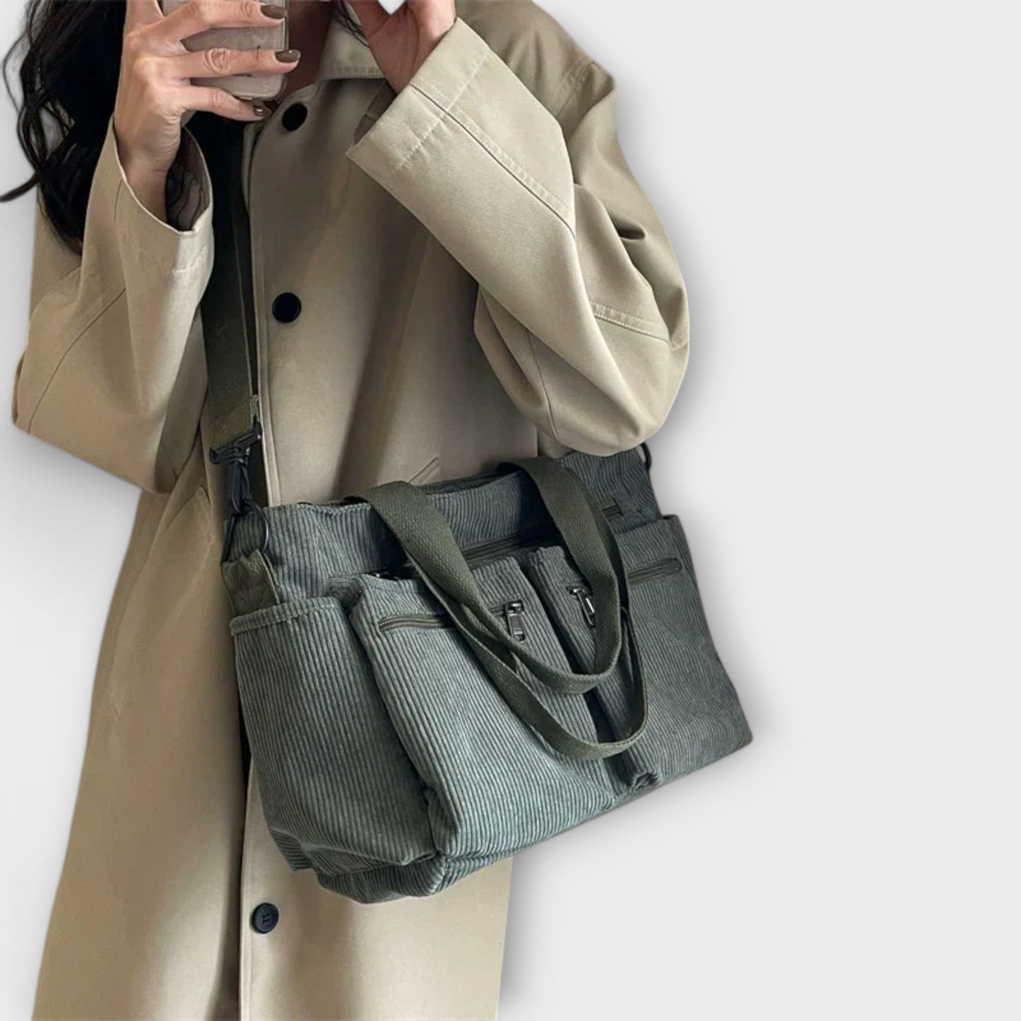 Anouk | Tote Bag with Multiple Pockets and Zipper Closure