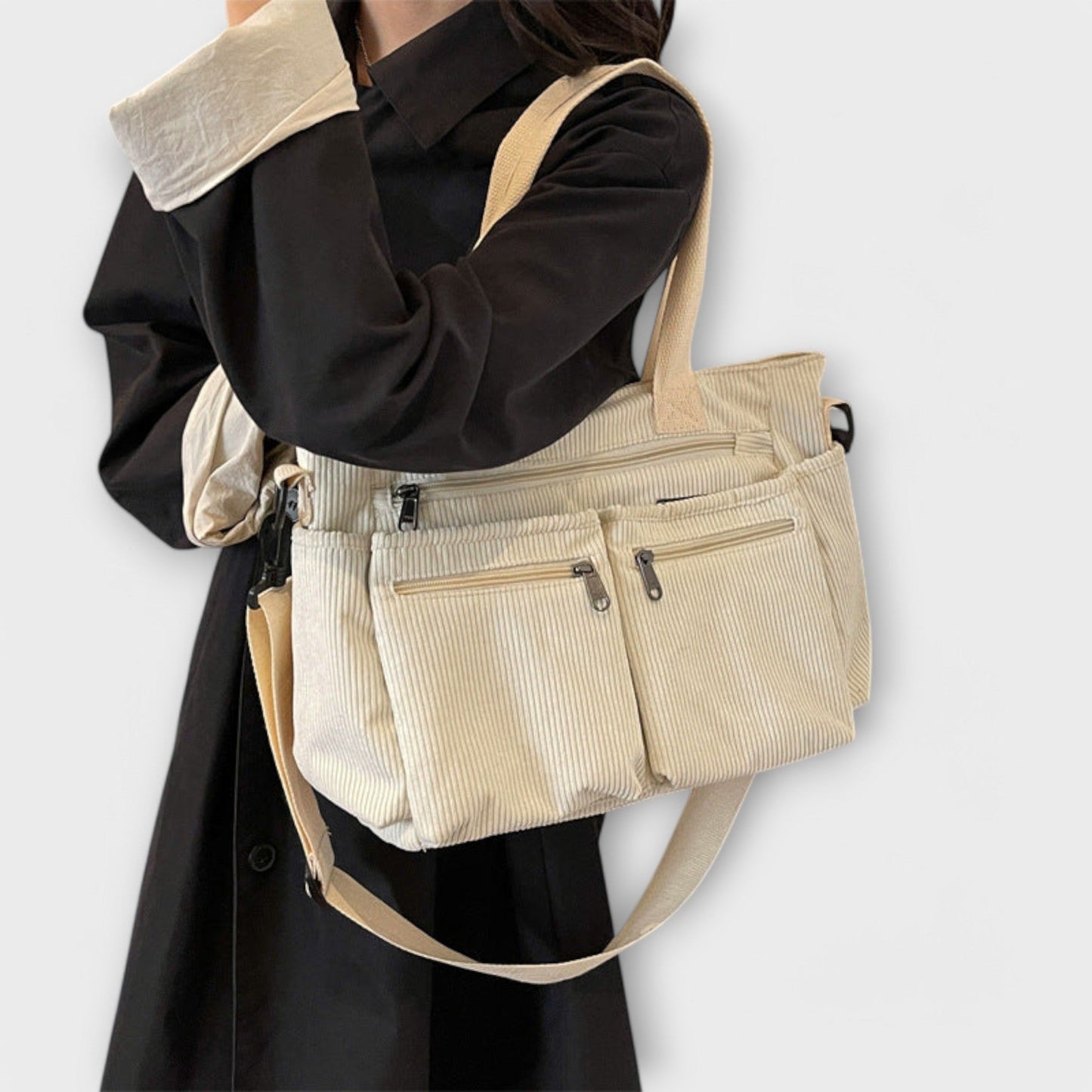 Anouk | Tote Bag with Multiple Pockets and Zipper Closure