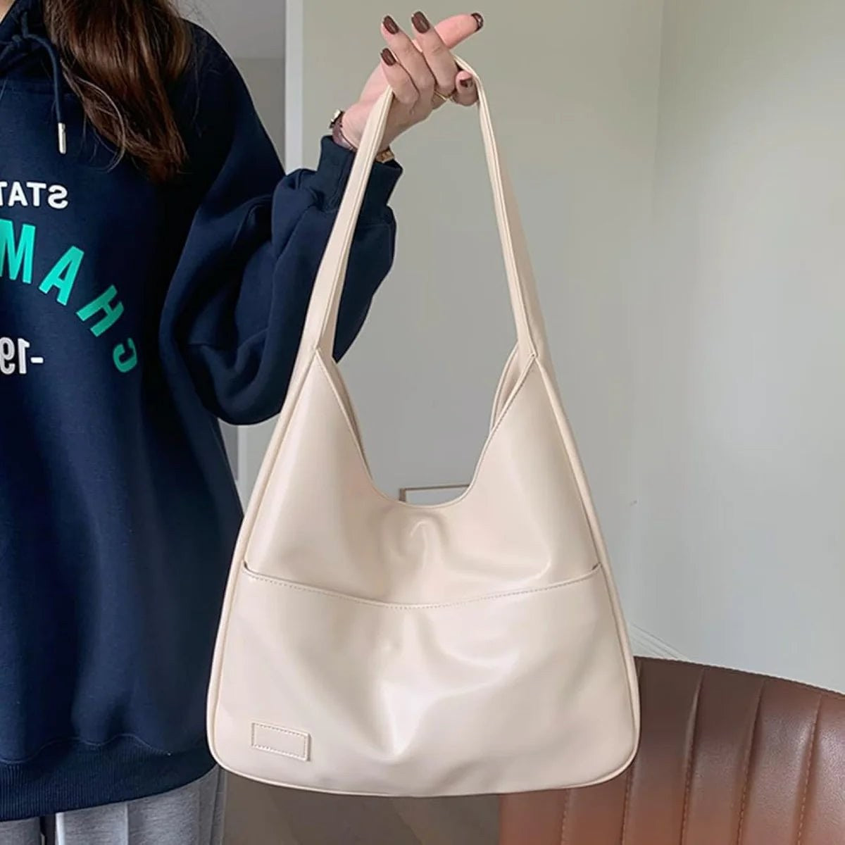 Freya | Structured Vegan Leather Tote Bag photo