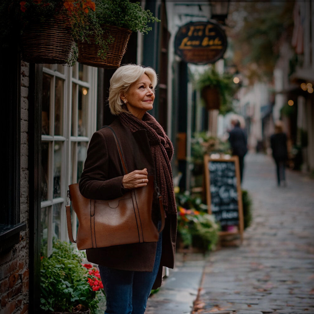 Greer | Tote Bag with Top Handles and Adjustable Strap