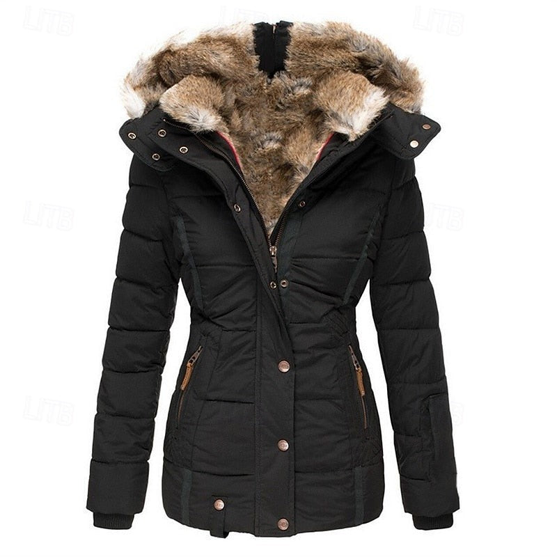Gloria | Women's Fur-Trimmed Hooded Winter Jacket