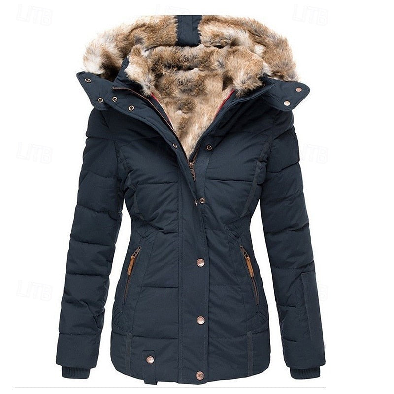 Gloria | Women's Fur-Trimmed Hooded Winter Jacket