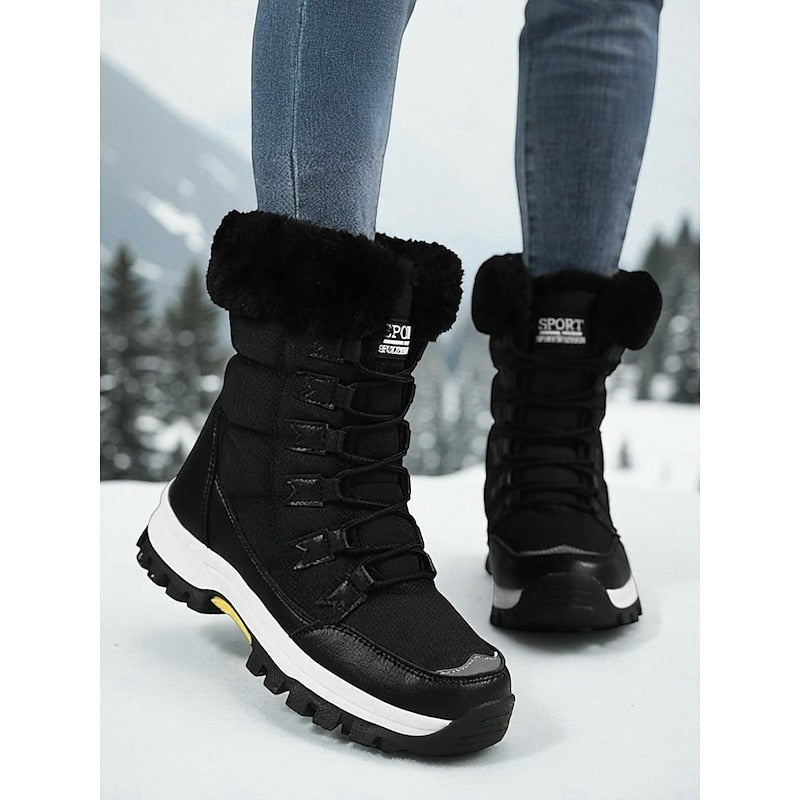 Edwina | Women's Cozy Lace-Up Winter Boots
