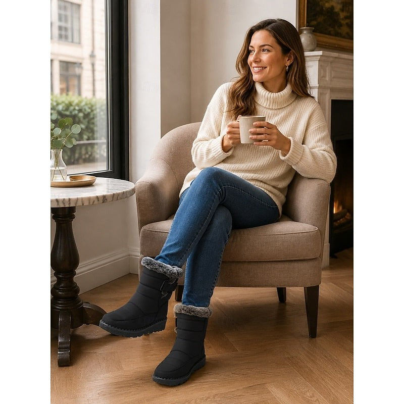 Talisa | Women's Cozy Fur-Trimmed Winter Snow Boots