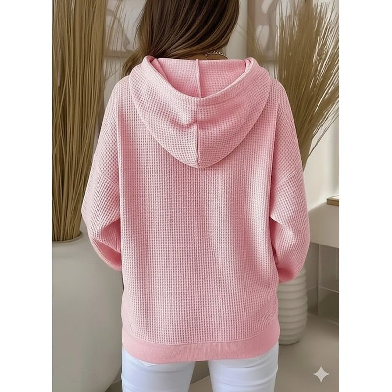 Harper | Women's Textured Drawstring Hoodie