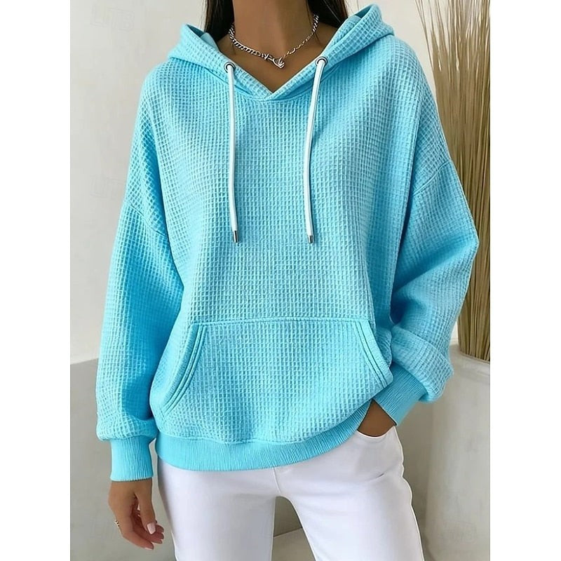 Harper | Women's Textured Drawstring Hoodie