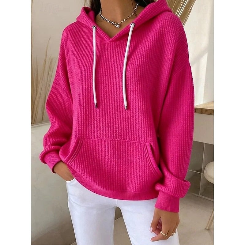 Harper | Women's Textured Drawstring Hoodie
